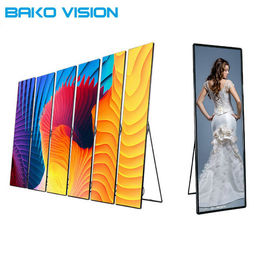 Stand Indoor Full Color Poster LED Display P2.5 P3 Slim Lightweight 1000 Nits